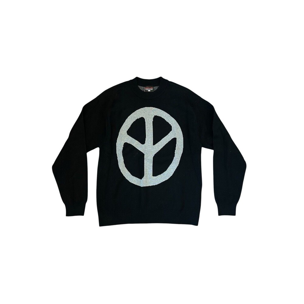 Babylon LA Men's Large Black Pullover Sweatshirt Sweater Peace Black Gray